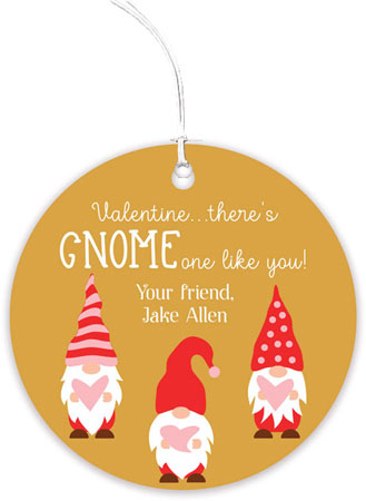 Valentine's Day Round Hanging Gift Tags by Little Lamb Designs (Valentine Gnomes)